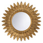 Sunflower Wood Round Wall MIrror