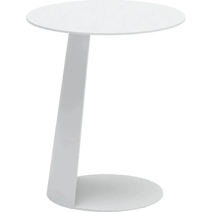 Sunny Isles Aluminum White Round Side Table - LOOMLAN - Zuo Modern - Outdoor Side Tables