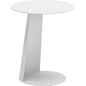 Sunny Isles Aluminum White Round Side Table - LOOMLAN - Zuo Modern - Outdoor Side Tables