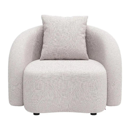 Sunny Isles Beige Armless Accent Chair-Outdoor Accent Chairs-Zuo Modern-LOOMLAN