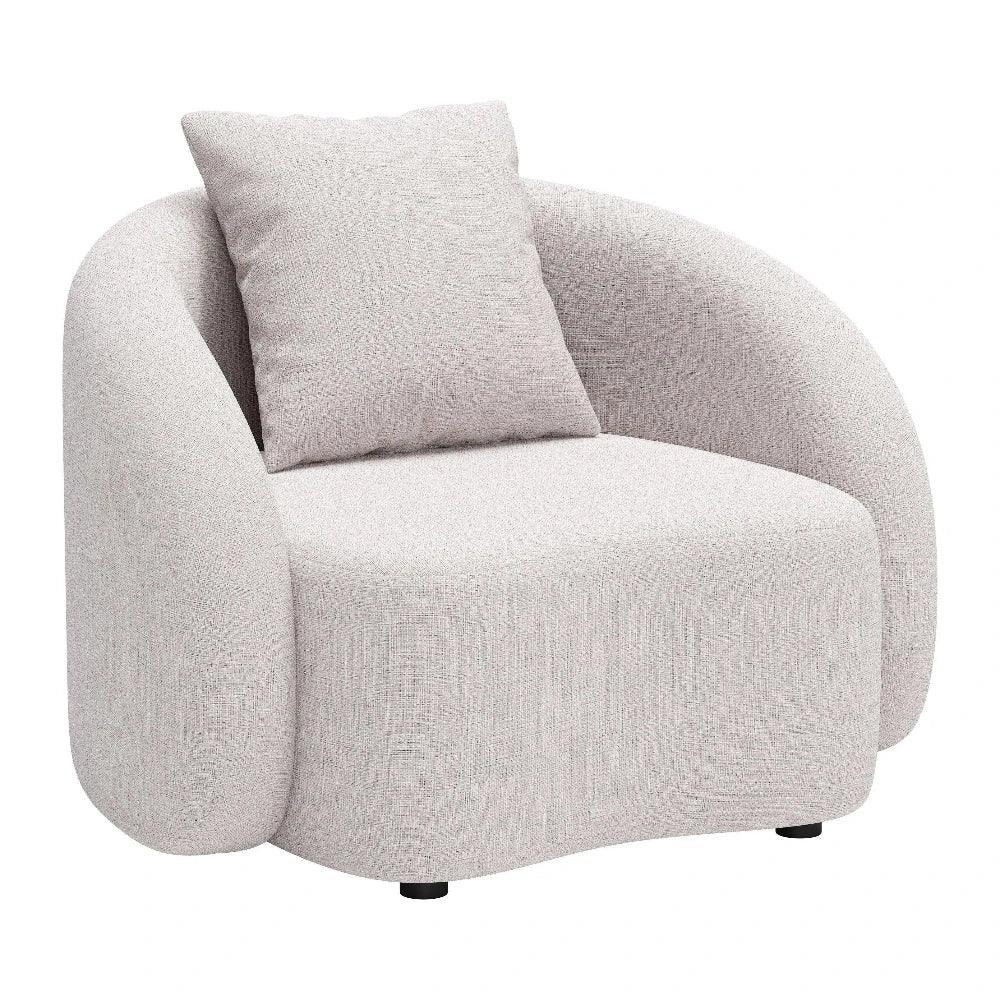 Sunny Isles Beige Armless Accent Chair-Outdoor Accent Chairs-Zuo Modern-LOOMLAN