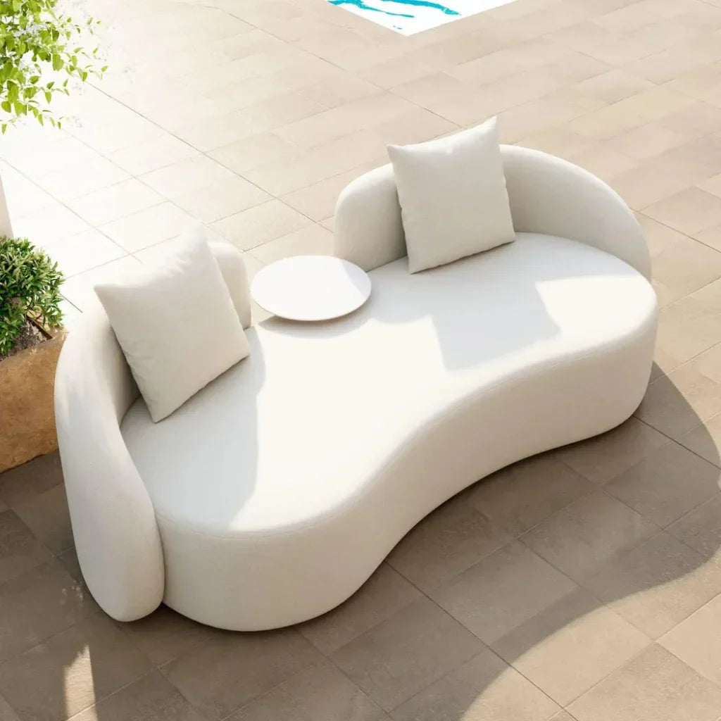 Sunny Isles Beige Loveseat - LOOMLAN - Zuo Modern - Outdoor Sofas & Loveseats