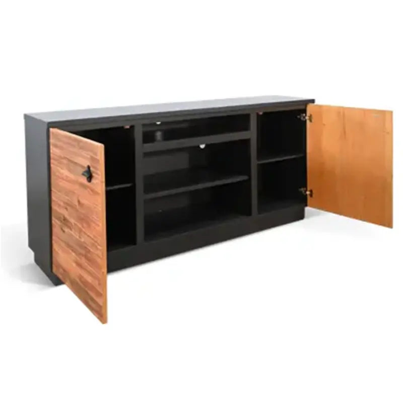 Sunset Dune Two Doors Black Media Cabinet