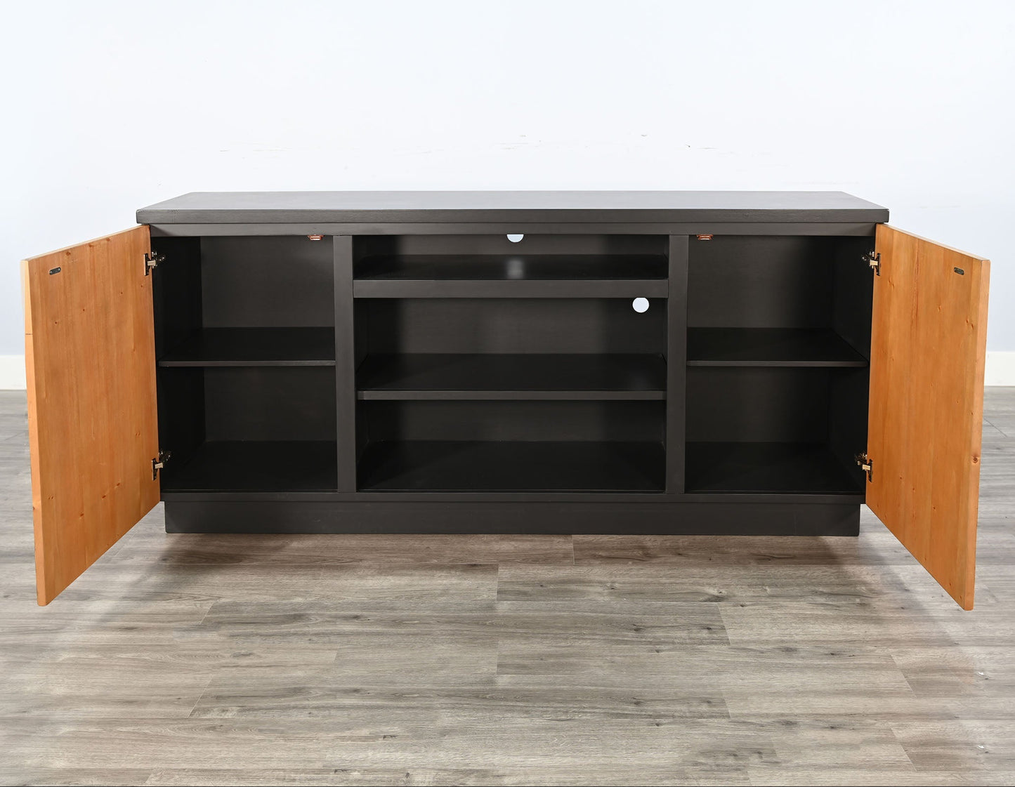 Sunset Dune Two Doors Black Media Cabinet