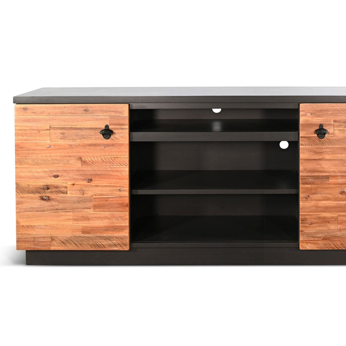 Sunset Dune Two Doors Black Media Cabinet