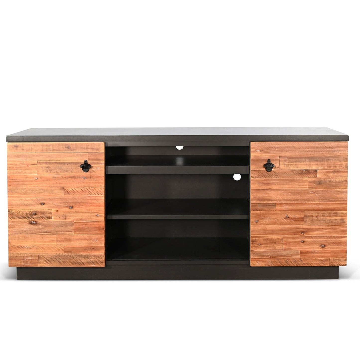 Sunset Dune Two Doors Black Media Cabinet