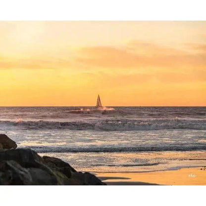 Sunset Sail Coastal Wall Art Indoor Outdoor Canvas - LOOMLAN - LOOMLAN - Canvas Art