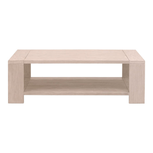 Sur Wooden Rectangular Outdoor Coffee Table-Outdoor Coffee Tables-Essentials For Living-LOOMLAN
