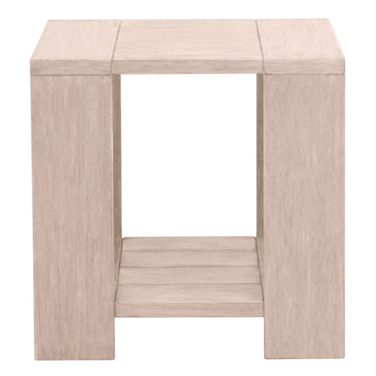 Sur Wooden Square Outdoor End Table