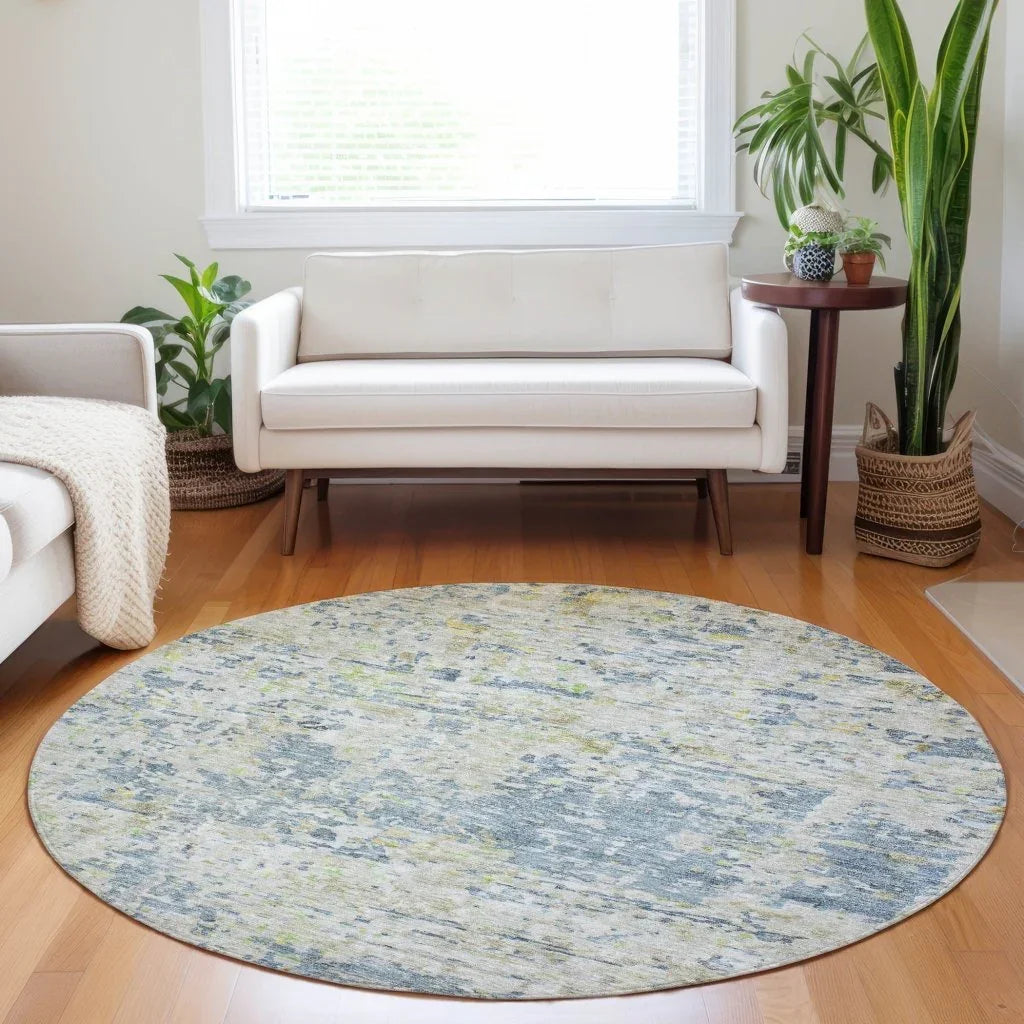 Suri Blue Washable Indoor-Outdoor Rug-Outdoor Rugs-LOOMLAN Rugs-LOOMLAN