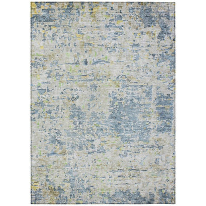 Suri Blue Washable Indoor-Outdoor Rug-Outdoor Rugs-LOOMLAN Rugs-2'6" x 3'10"-LOOMLAN