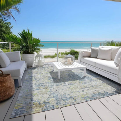 Suri Blue Washable Indoor-Outdoor Rug-Outdoor Rugs-LOOMLAN Rugs-LOOMLAN