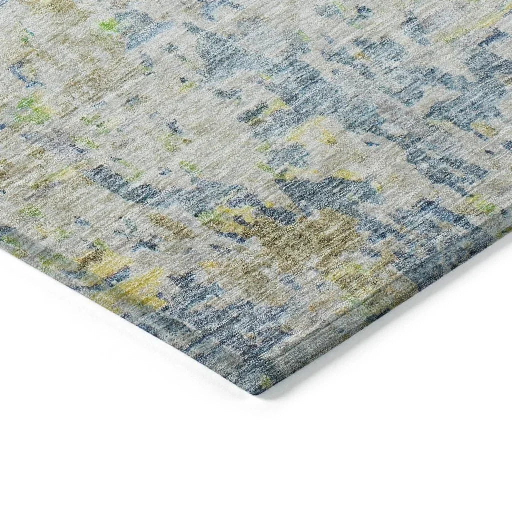 Suri Blue Washable Indoor-Outdoor Rug-Outdoor Rugs-LOOMLAN Rugs-LOOMLAN