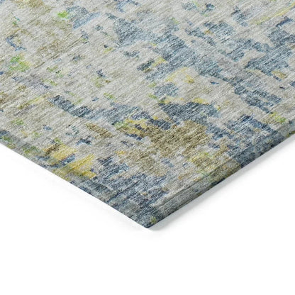 Suri Blue Washable Indoor-Outdoor Rug-Outdoor Rugs-LOOMLAN Rugs-LOOMLAN