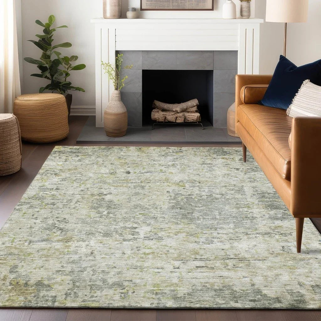 Suri Green Washable Indoor-Outdoor Rug-Outdoor Rugs-LOOMLAN Rugs-LOOMLAN