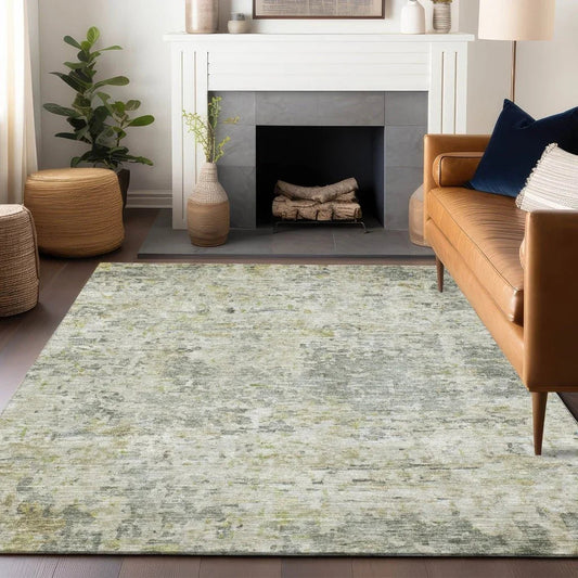 Suri Green Washable Indoor-Outdoor Rug-Outdoor Rugs-LOOMLAN Rugs-LOOMLAN