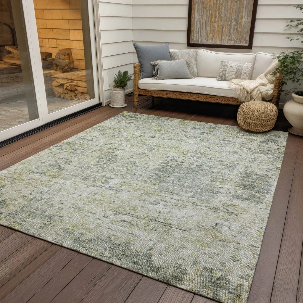 Suri Green Washable Indoor-Outdoor Rug-Outdoor Rugs-LOOMLAN Rugs-LOOMLAN