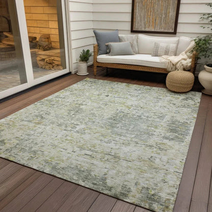 Suri Green Washable Indoor-Outdoor Rug-Outdoor Rugs-LOOMLAN Rugs-LOOMLAN