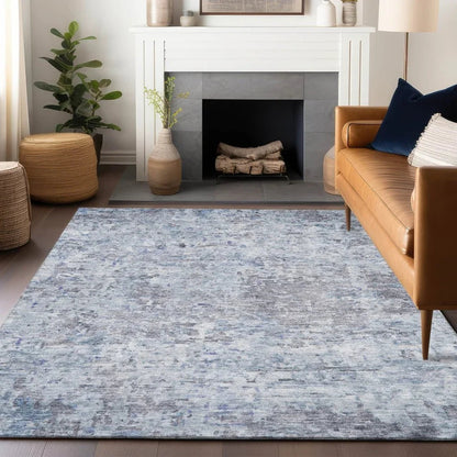 Suri Sky Washable Indoor-Outdoor Rug-Outdoor Rugs-LOOMLAN Rugs-LOOMLAN