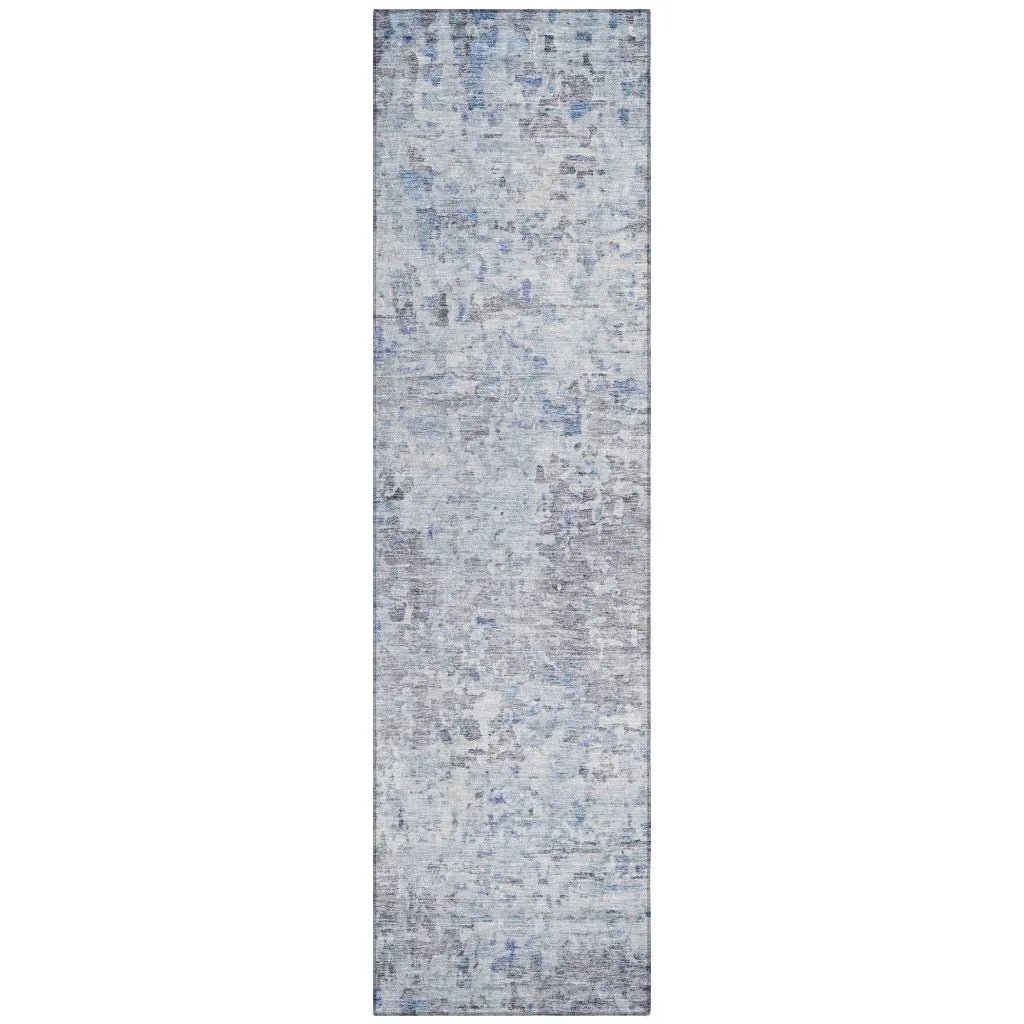 Suri Sky Washable Indoor-Outdoor Rug-Outdoor Rugs-LOOMLAN Rugs-2'3" x 7'6"-LOOMLAN