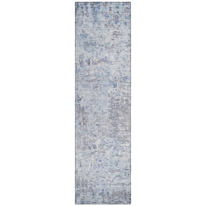Suri Sky Washable Indoor-Outdoor Rug-Outdoor Rugs-LOOMLAN Rugs-2'3" x 7'6"-LOOMLAN
