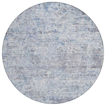 Suri Sky Washable Indoor-Outdoor Rug-Outdoor Rugs-LOOMLAN Rugs-8' x 8'-LOOMLAN