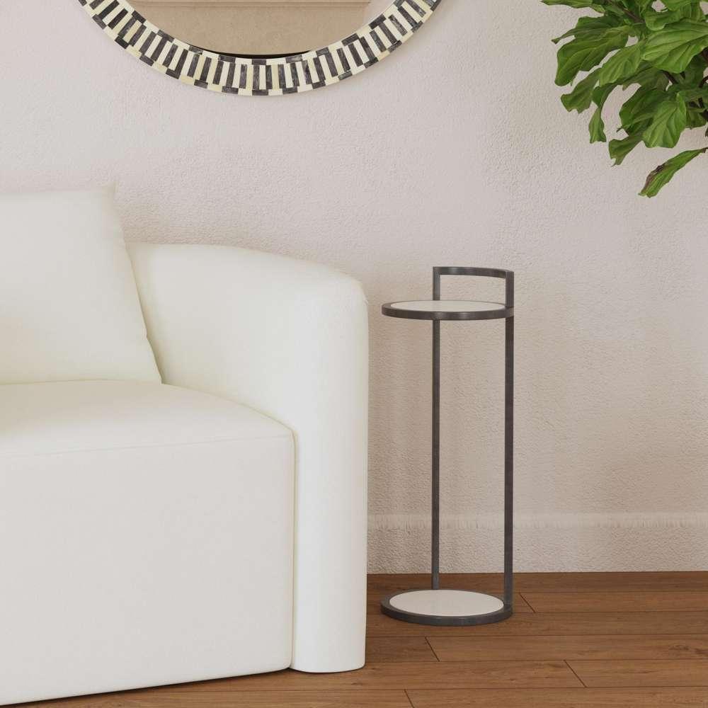 Surrey Metal Framed Round Scatter Table - LOOMLAN - Bassett Mirror - Side Tables