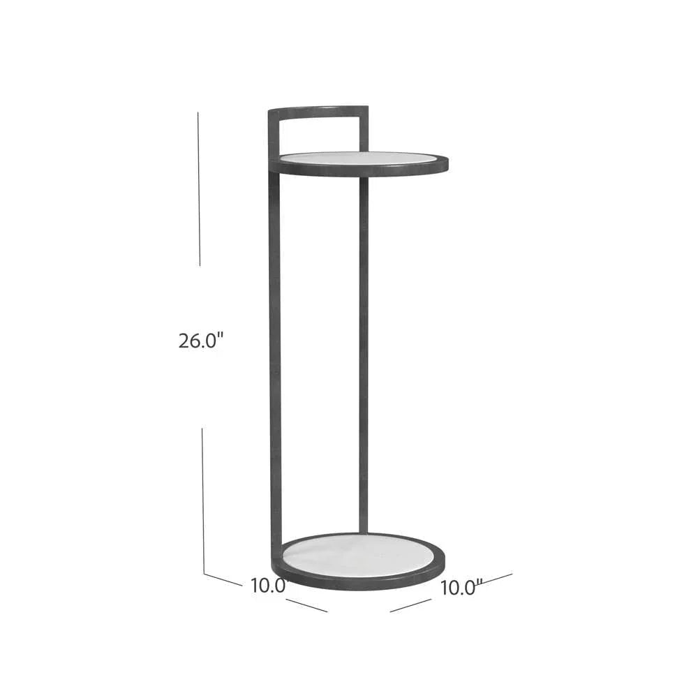 Surrey Metal Framed Round Scatter Table - LOOMLAN - Bassett Mirror - Side Tables