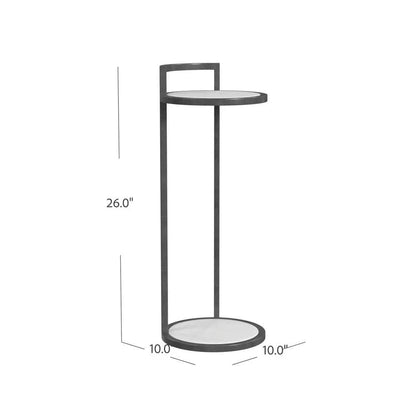 Surrey Metal Framed Round Scatter Table - LOOMLAN - Bassett Mirror - Side Tables