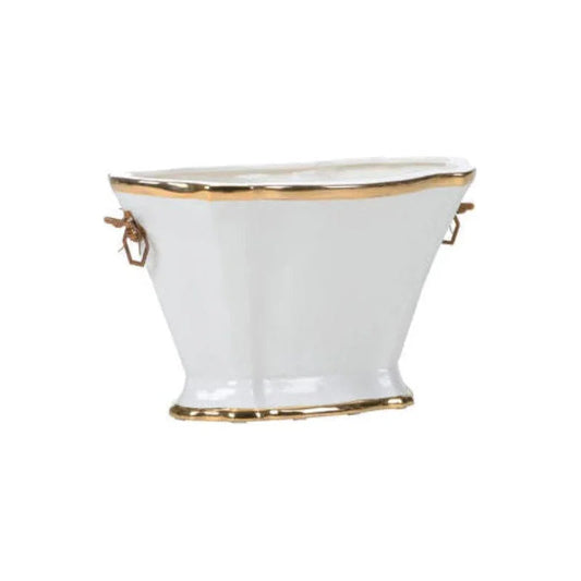 Susan Elegant Design White Planter - LOOMLAN - Chelsea House - Planters