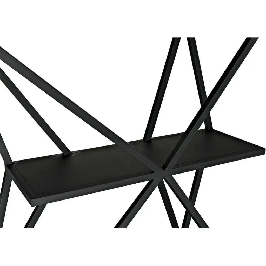 Sutro Shelf, Black Steel-Etageres-Noir-LOOMLAN