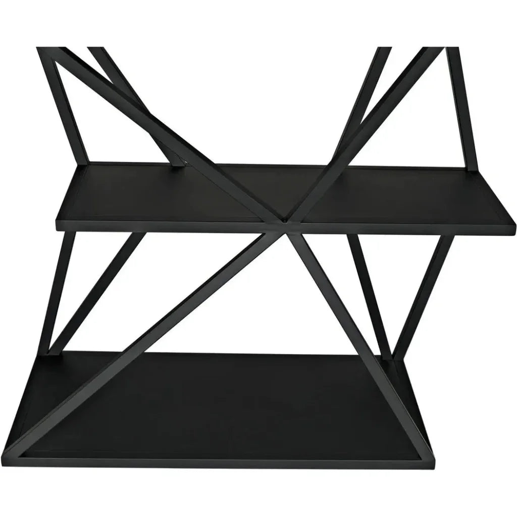 Sutro Shelf, Black Steel-Etageres-Noir-LOOMLAN