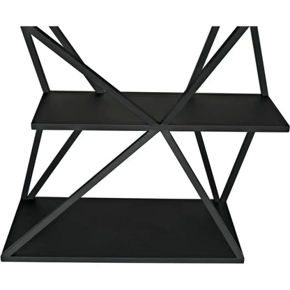 Sutro Shelf, Black Steel-Etageres-Noir-LOOMLAN