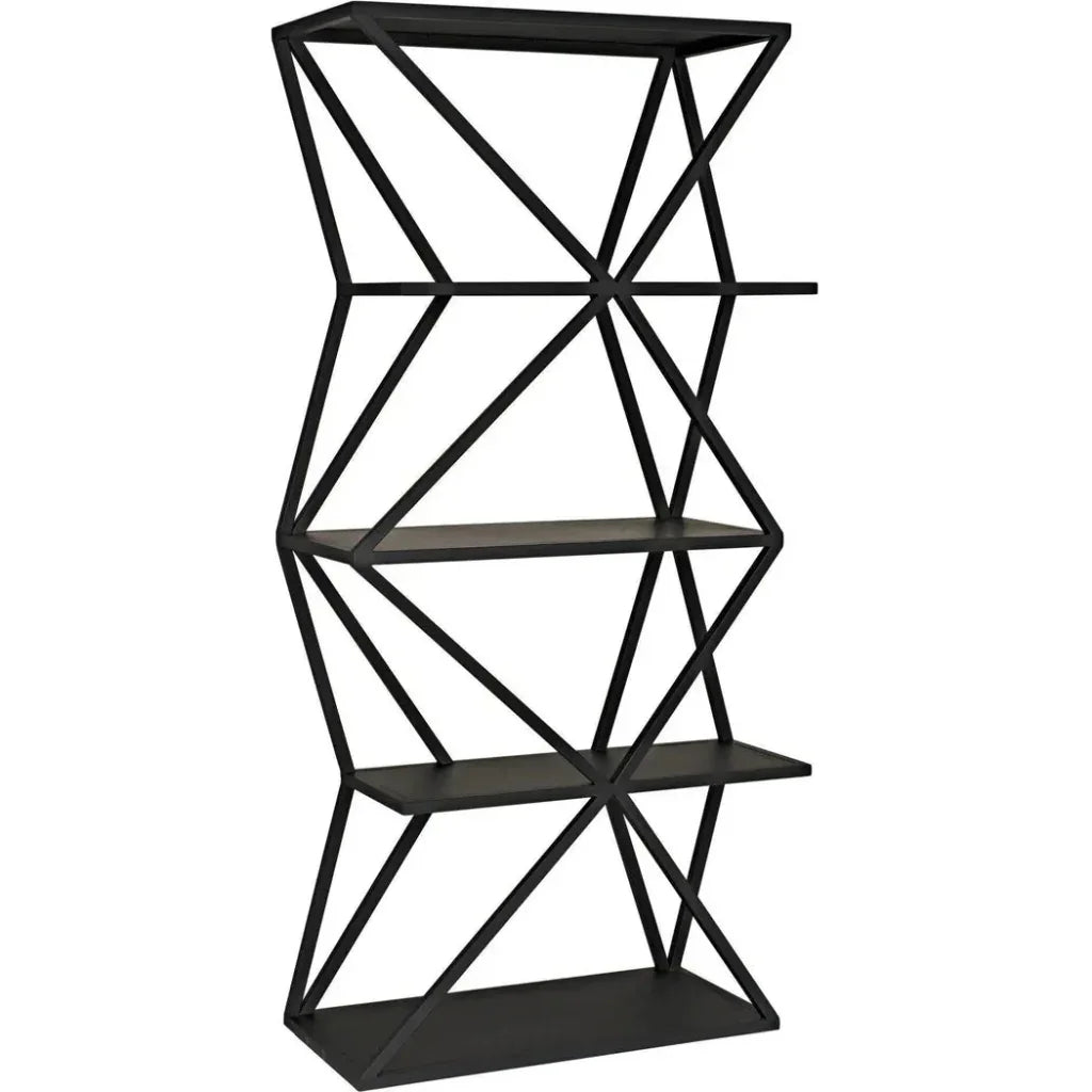 Sutro Shelf, Black Steel-Etageres-Noir-LOOMLAN