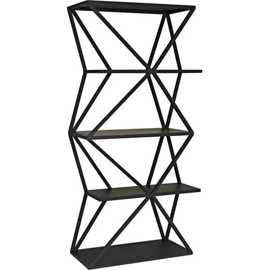 Sutro Shelf, Black Steel-Etageres-Noir-LOOMLAN