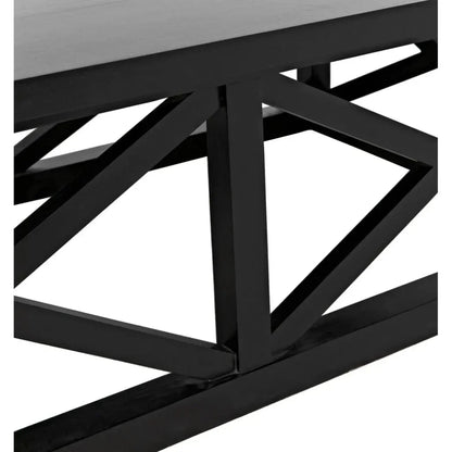 Sutton Wood Black Rectangle Coffee Table - LOOMLAN - Noir - Coffee Tables