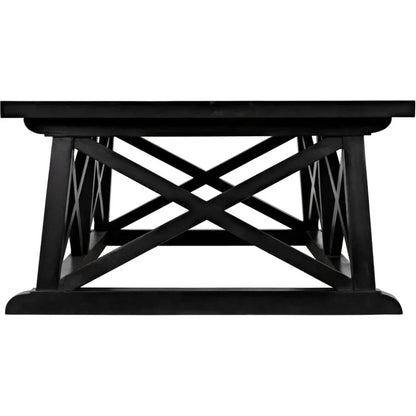 Sutton Wood Black Rectangle Coffee Table - LOOMLAN - Noir - Coffee Tables