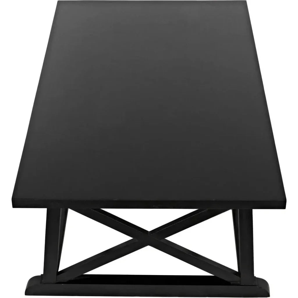 Sutton Wood Black Rectangle Coffee Table - LOOMLAN - Noir - Coffee Tables