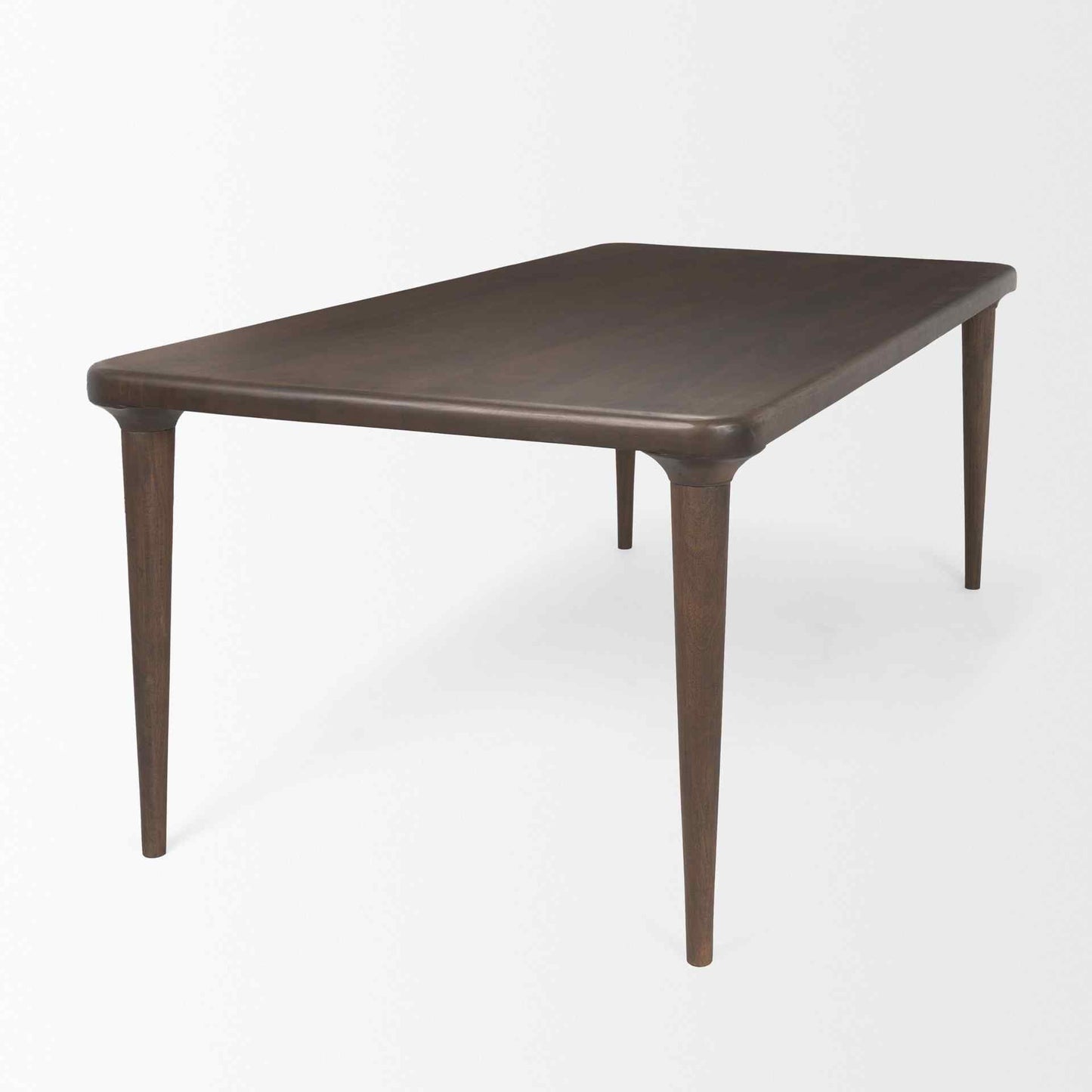 Suvan Wooden Brown Rectangular Dining Table-Dining Tables-Mercana-LOOMLAN