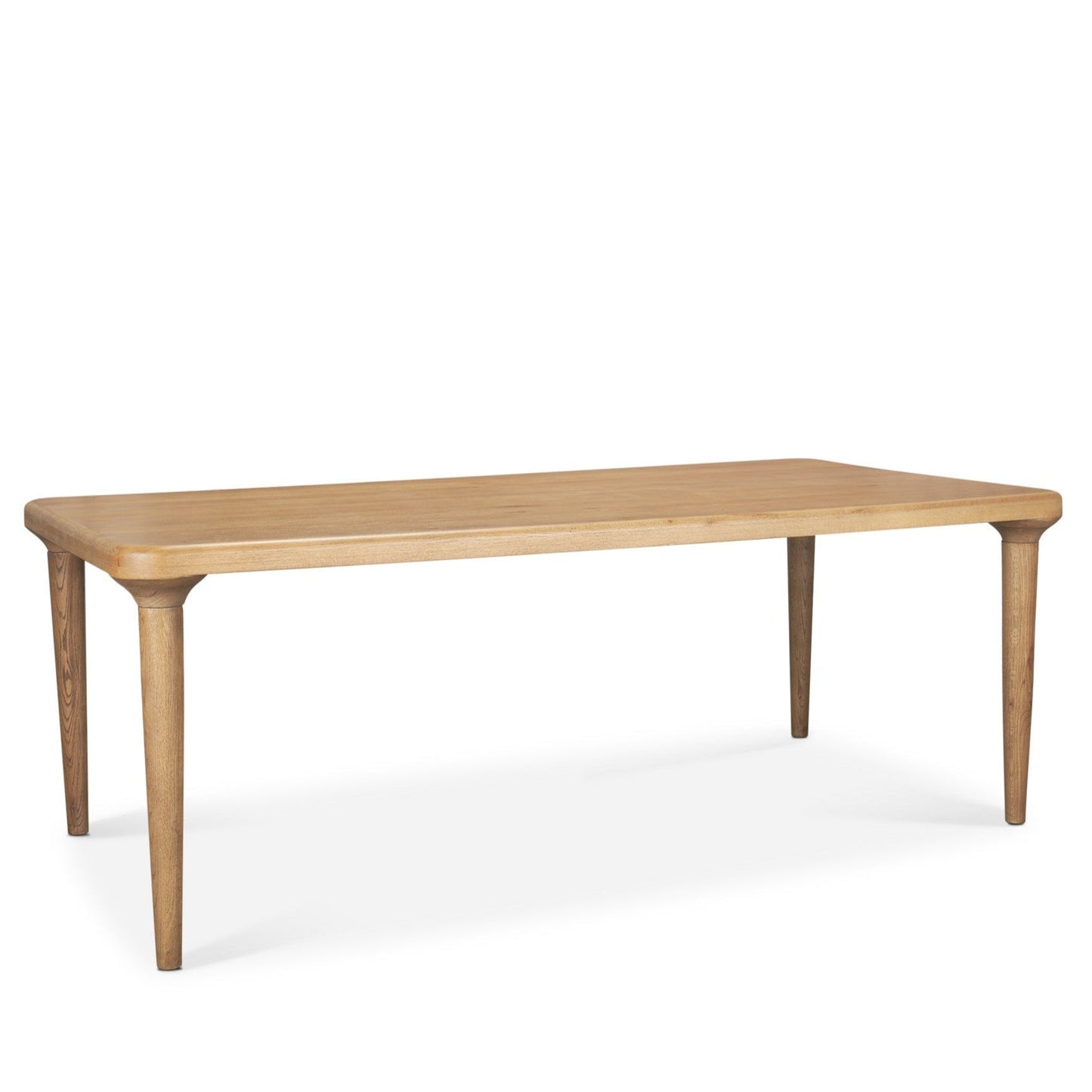 Suvan Wooden Brown Rectangular Dining Table-Dining Tables-Mercana-Large-Light Brown-LOOMLAN
