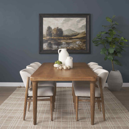 Suvan Wooden Brown Rectangular Dining Table-Dining Tables-Mercana-LOOMLAN
