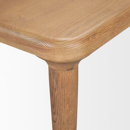 Suvan Wooden Brown Rectangular Dining Table-Dining Tables-Mercana-LOOMLAN