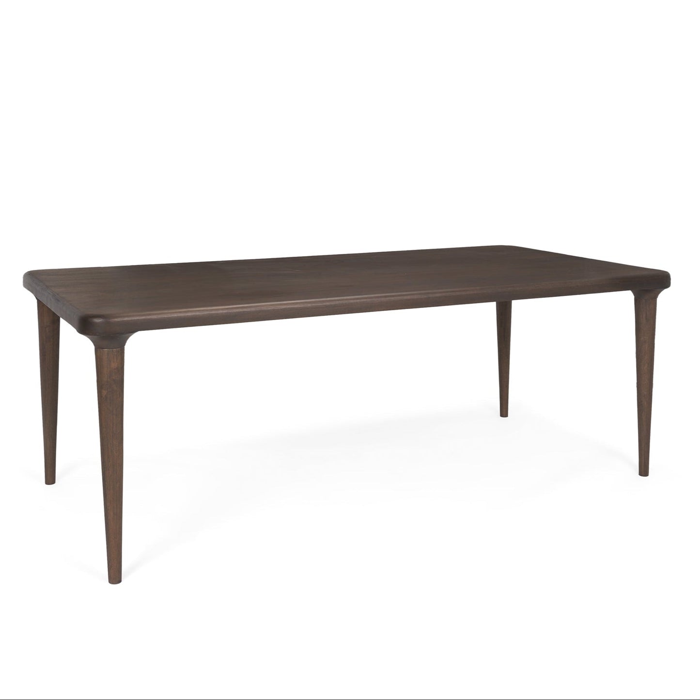 Suvan Wooden Brown Rectangular Dining Table-Dining Tables-Mercana-Large-Dark Brown-LOOMLAN