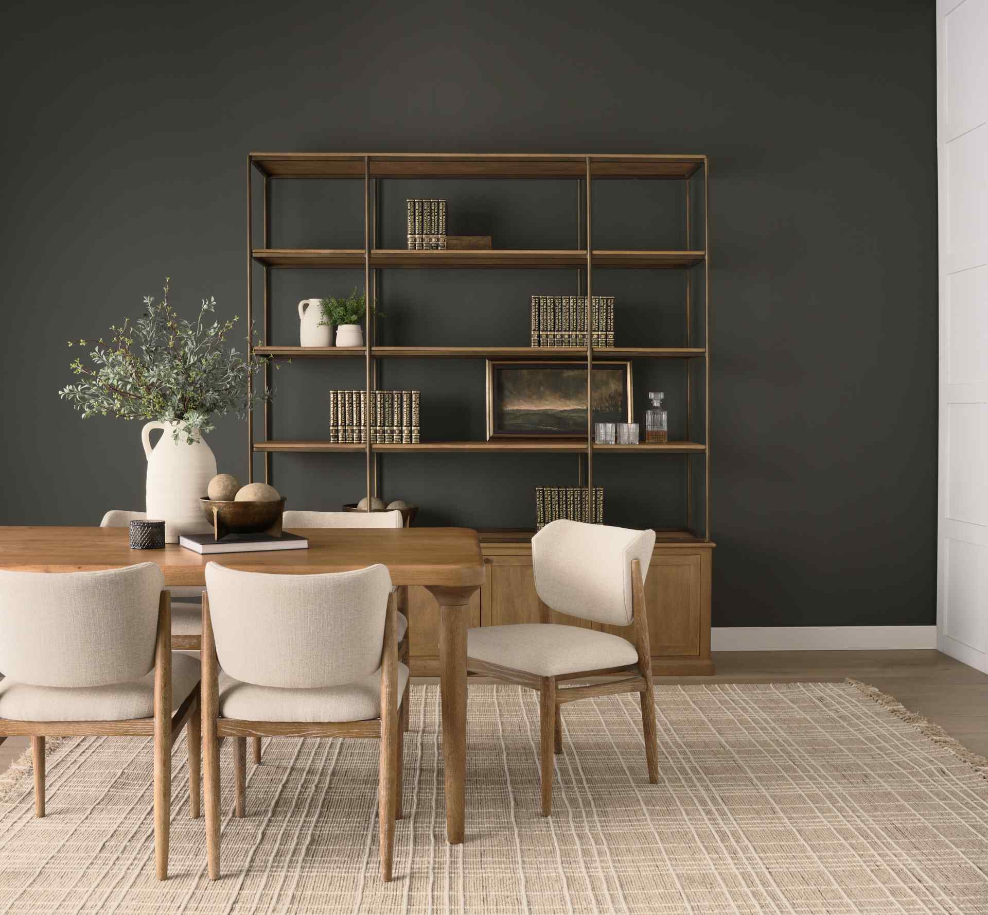 Suvan Wooden Brown Rectangular Dining Table-Dining Tables-Mercana-LOOMLAN