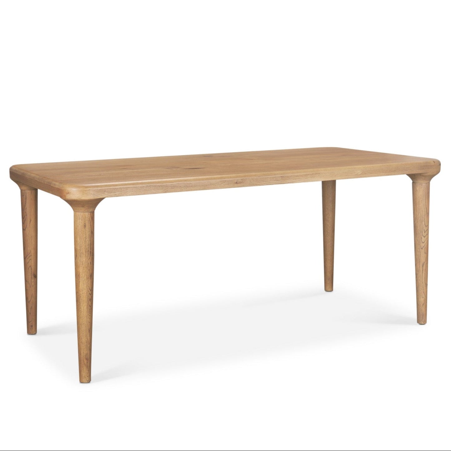 Suvan Wooden Brown Rectangular Dining Table-Dining Tables-Mercana-Small-Light Brown-LOOMLAN