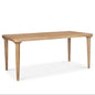 Suvan Wooden Brown Rectangular Dining Table-Dining Tables-Mercana-Small-Light Brown-LOOMLAN
