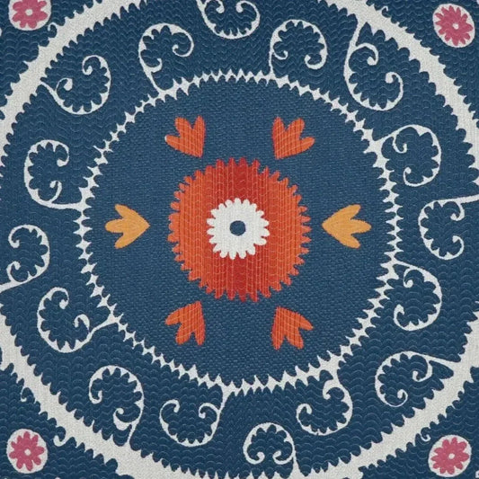 Suzandozi Denim Global Blue Large Throw Pillow Insert - LOOMLAN - D.V. Kap - Throw Pillows