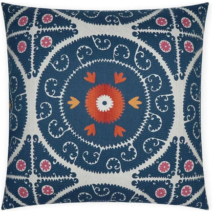 Suzandozi Denim Global Blue Large Throw Pillow Insert - LOOMLAN - D.V. Kap - Throw Pillows
