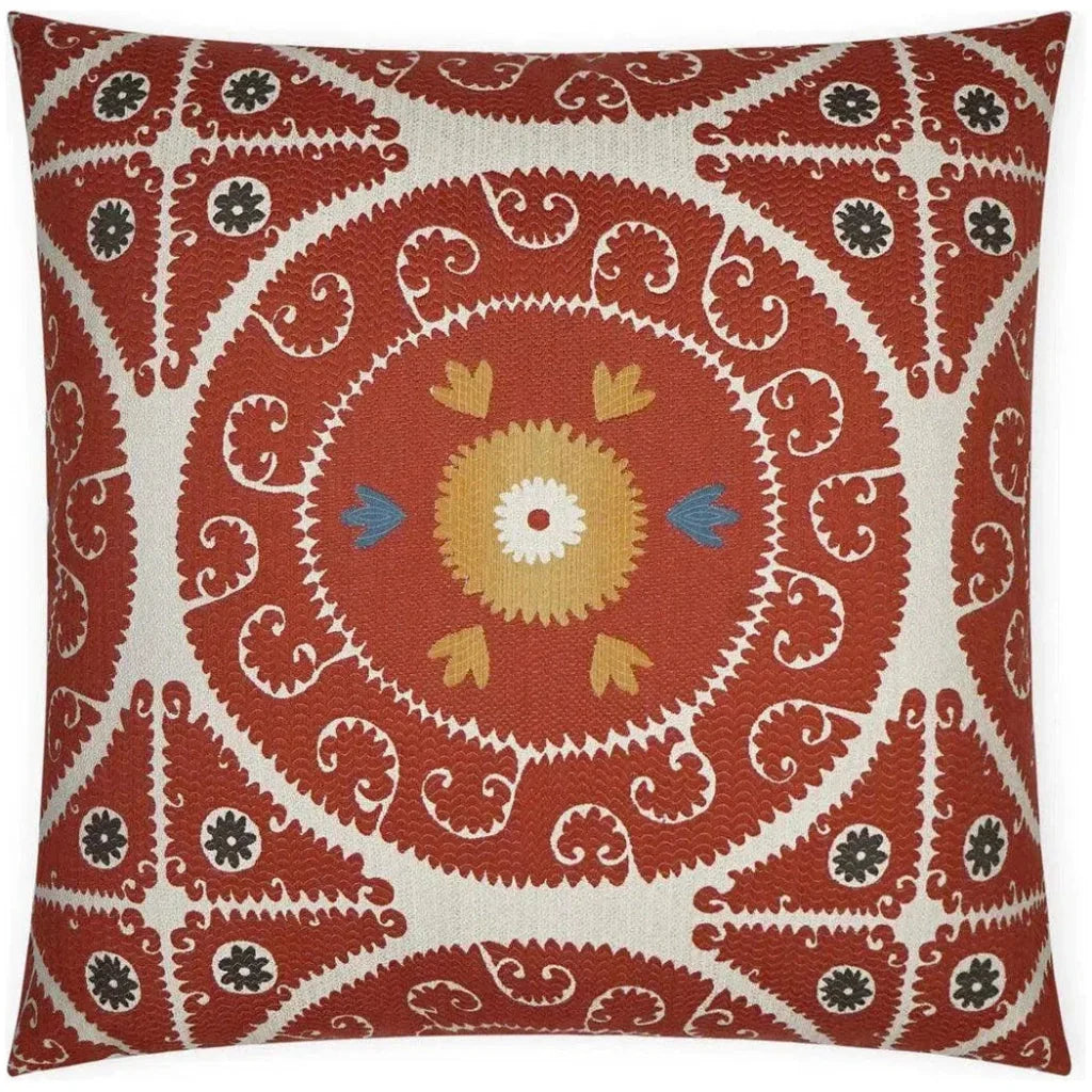 Suzandozi Fiesta Global Red Large Throw Pillow Insert - LOOMLAN - D.V. Kap - Throw Pillows