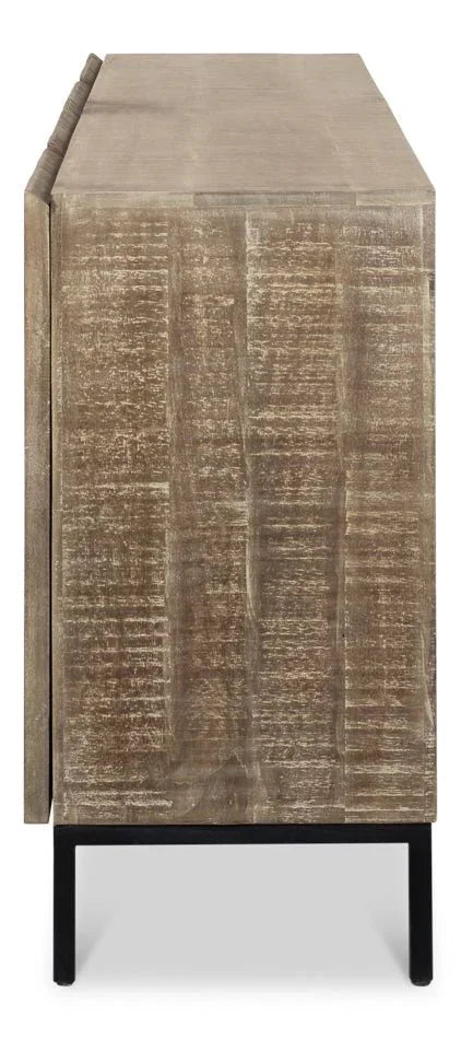 Suzette Four Door Wood Sideboard - LOOMLAN - Sarreid - Sideboards